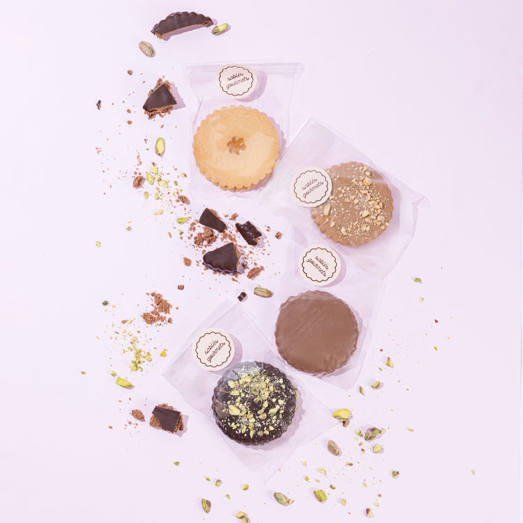 An indulgent treat featuring different flavors and nuts