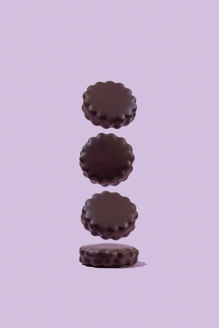 Luxurious Dark Chocolate Sablés presented with elegance for gourmet lovers