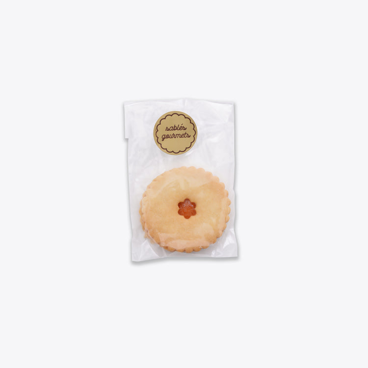 A luxurious spread of Jam Sablés, filled with sweet apricot jam, perfect for high-end occasions