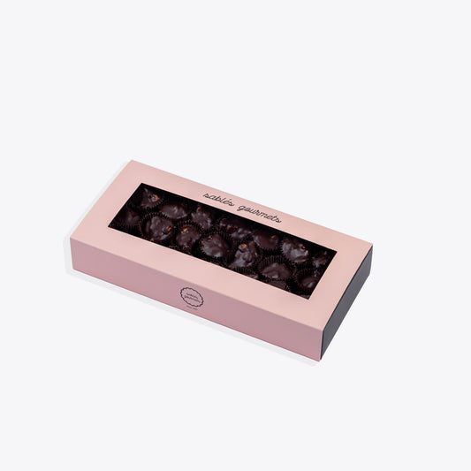 A rich and indulgent Dark Chocolate Rocher with a perfectly crunchy texture