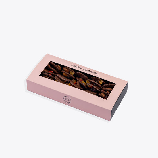 Artisanal Milk Chocolate Mendiants topped with nuts and dried fruits, perfect for gifting or sharing