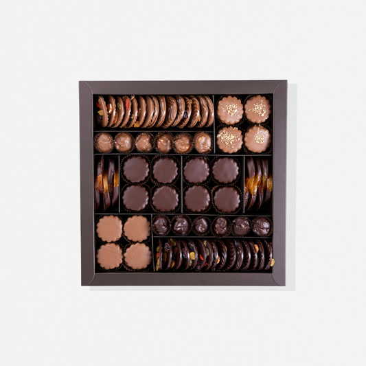 The Royal Box, an elegant collection of gourmet chocolates and buttery Sablés