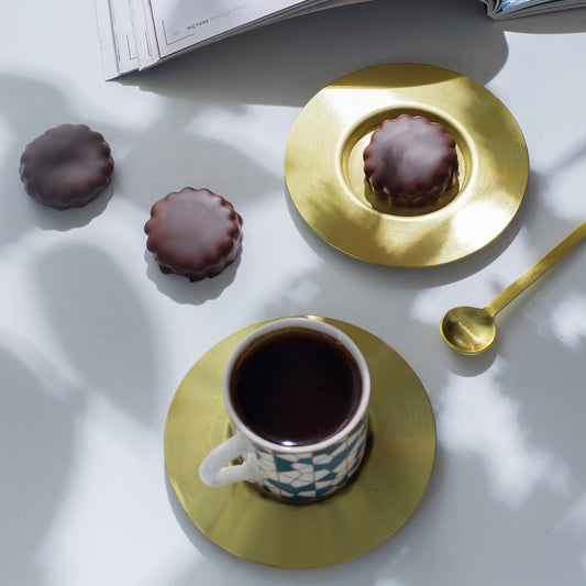 An indulgent showcase of handcrafted Dark Chocolate Sablés, perfect for coffee