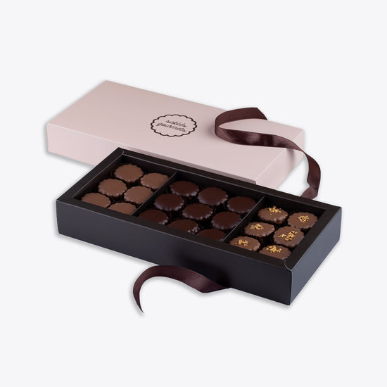 Elegant large Sablés assortment box, featuring buttery and chocolate-coated options