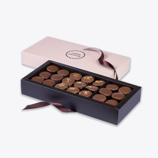 A large assortment of milk and hazelnut Sablés, perfect for gifting or sharing